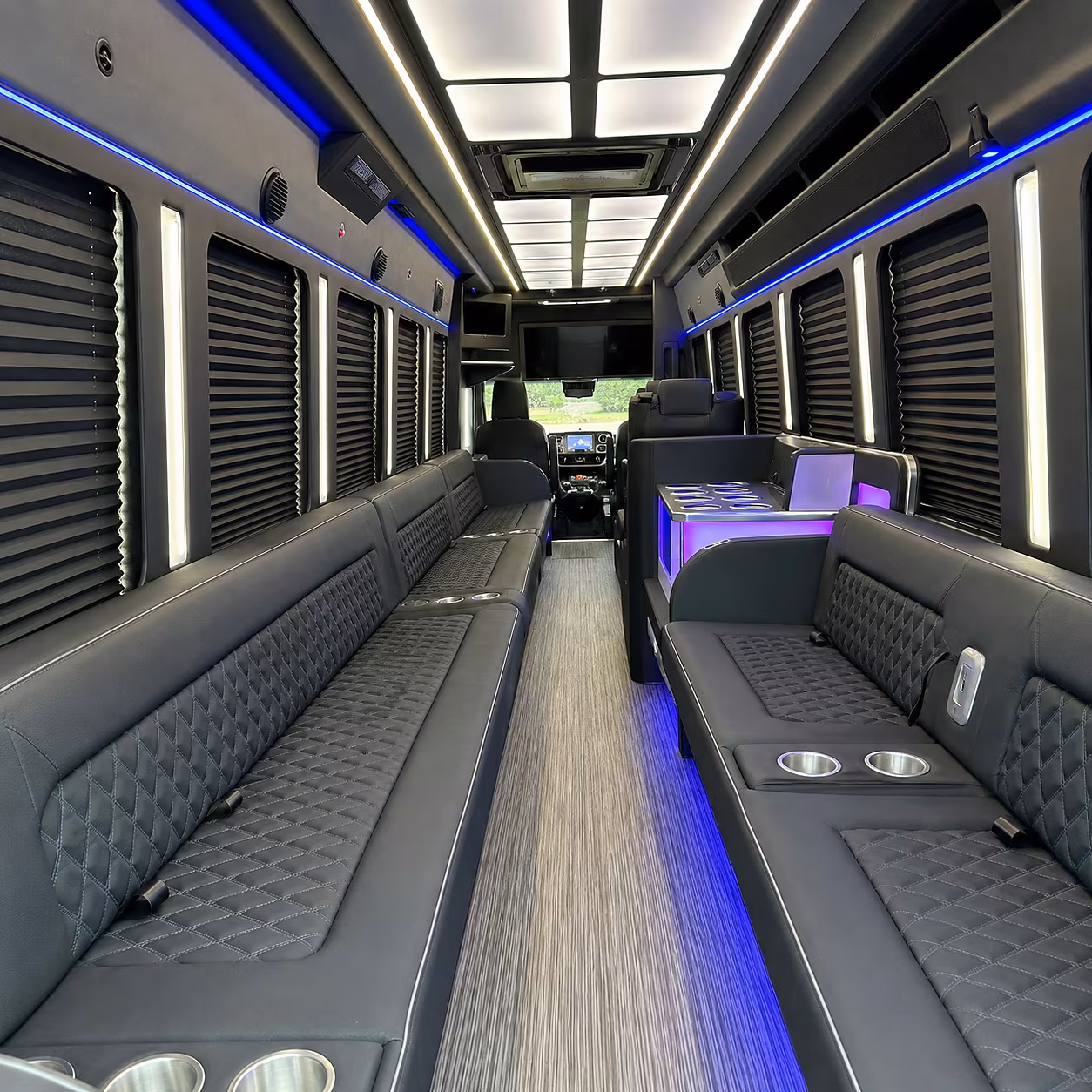 cary party bus rental interior
